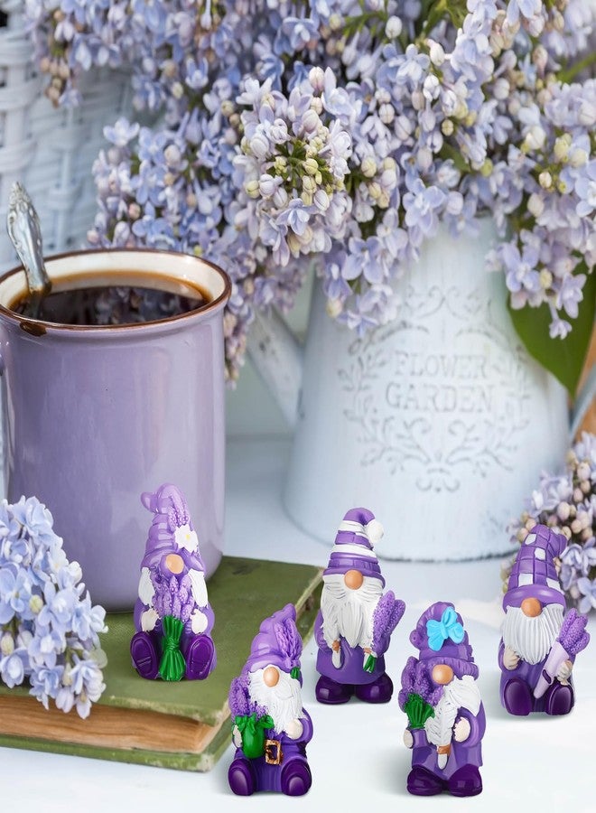 Yuntau 80 Pcs Lavender Mini Gnomes Gifts Bulk Lavender Mini Resin Gnomes Figurines Purple Miniature Resin Statues for Christmas Holiday Birthday Gifts Home Yard Lawn Garden Landscape Patio Decor - Image 5